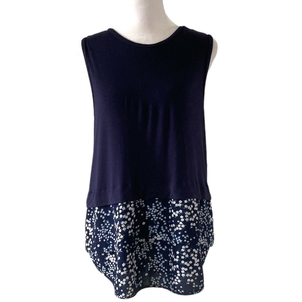 MICHAEL Michael Kors small top sleeveless blue floral
